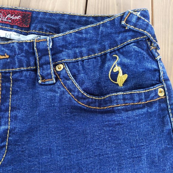 Baby Phat Y2K Low Rise Bling Pocket Straight Leg Jeans - Picture 8 of 15